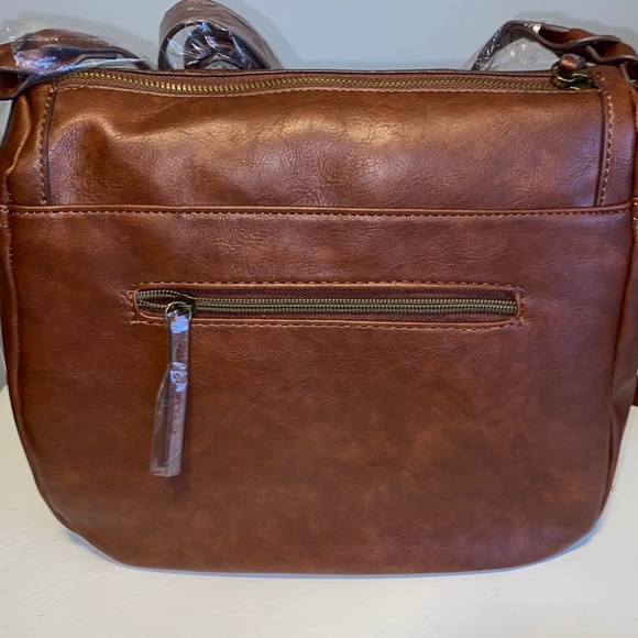 2/$20 Brown Faux Leather Shoulder Bag - Picture 2 of 8